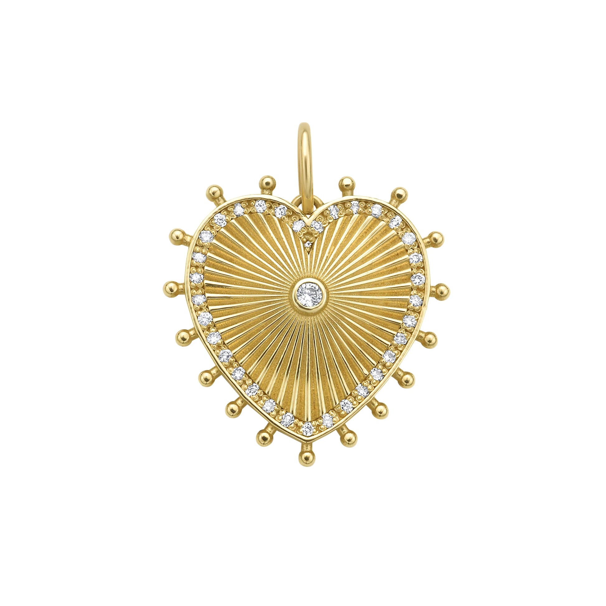 Cassandane Small Diamond Heart Medallion