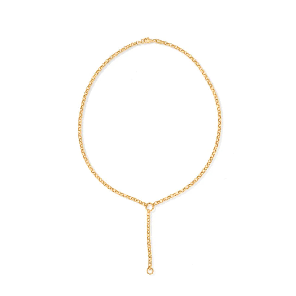 Rolo Chain Lariat Necklace (Pre-Order)