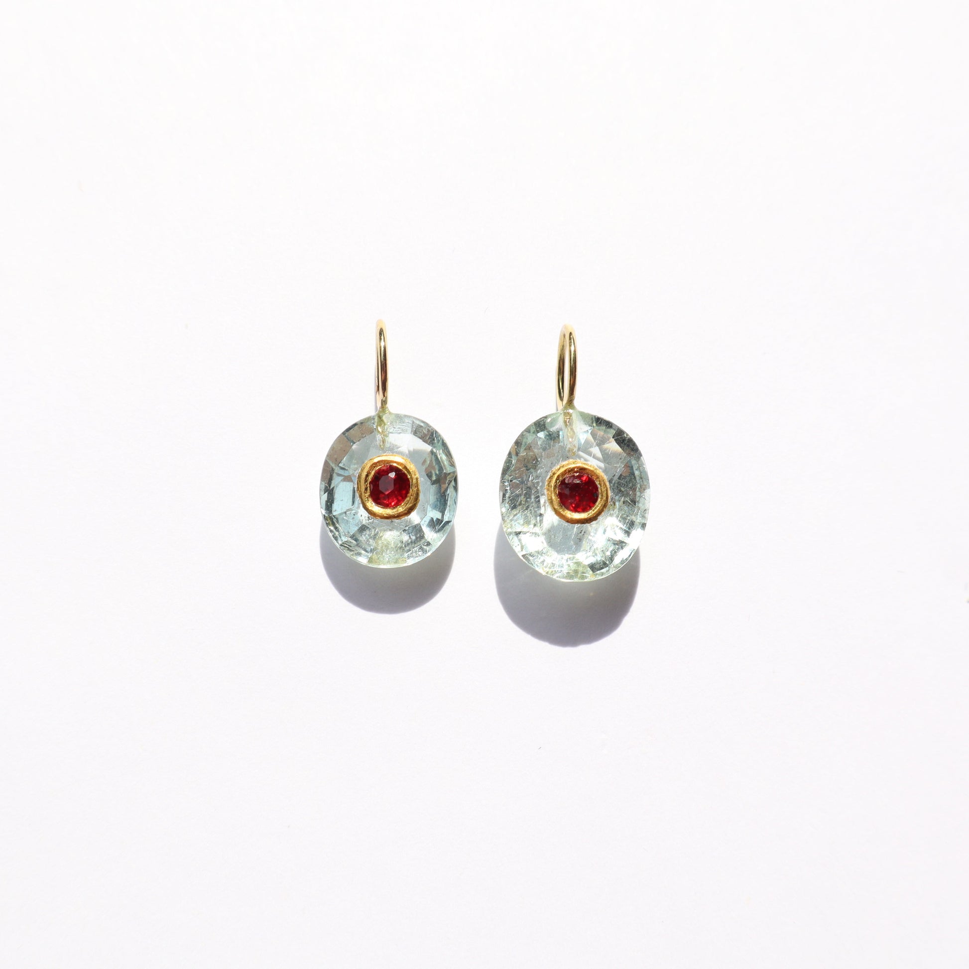 Aqua dots & red sapphire