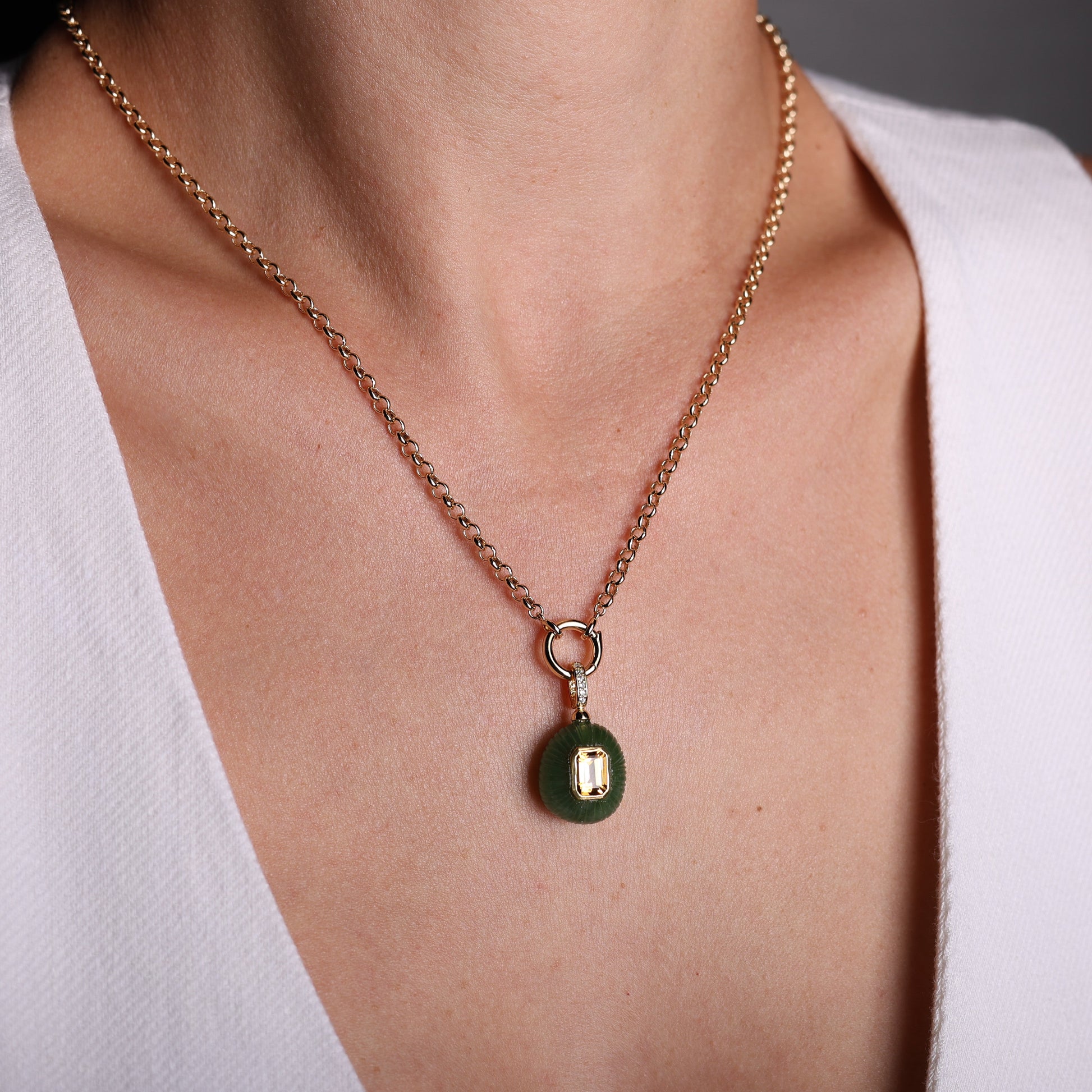 Serpentine citrine GP