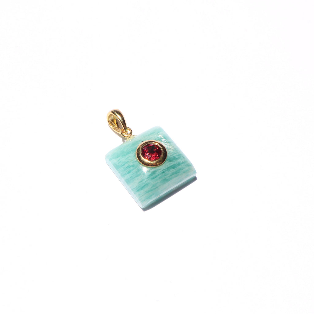 Amazonite & garnet GP