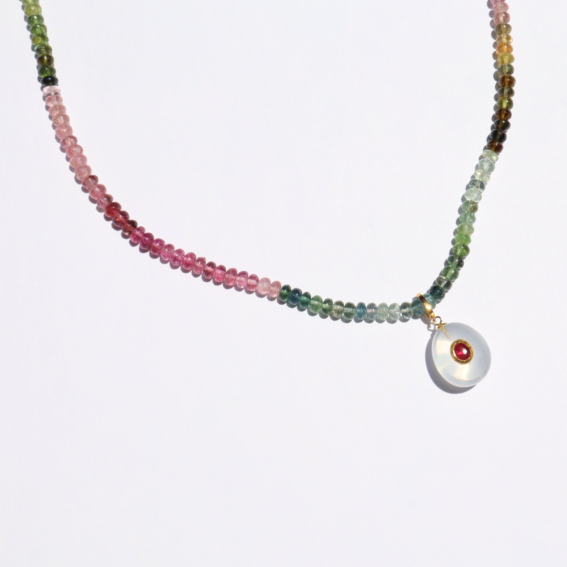Tourmaline Thin Necklace GP
