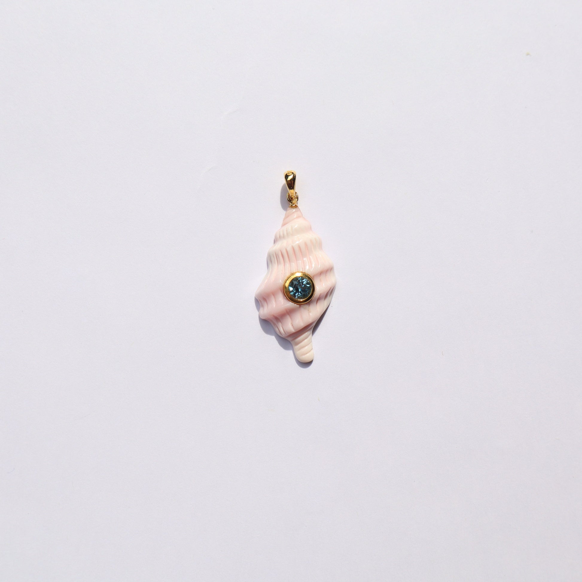 Pink Shell & Blue Topaz