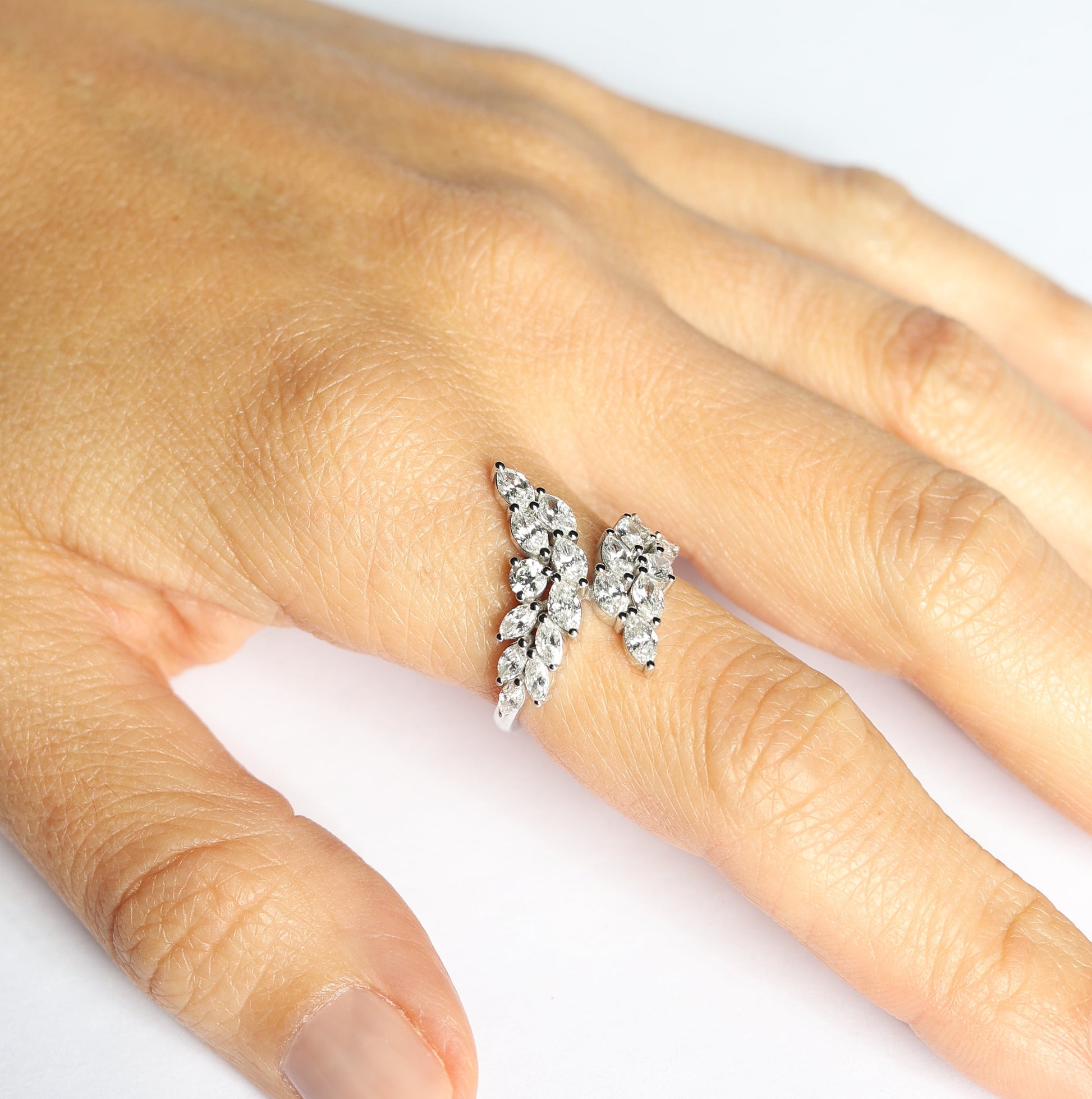 Marquee lab diamond ring