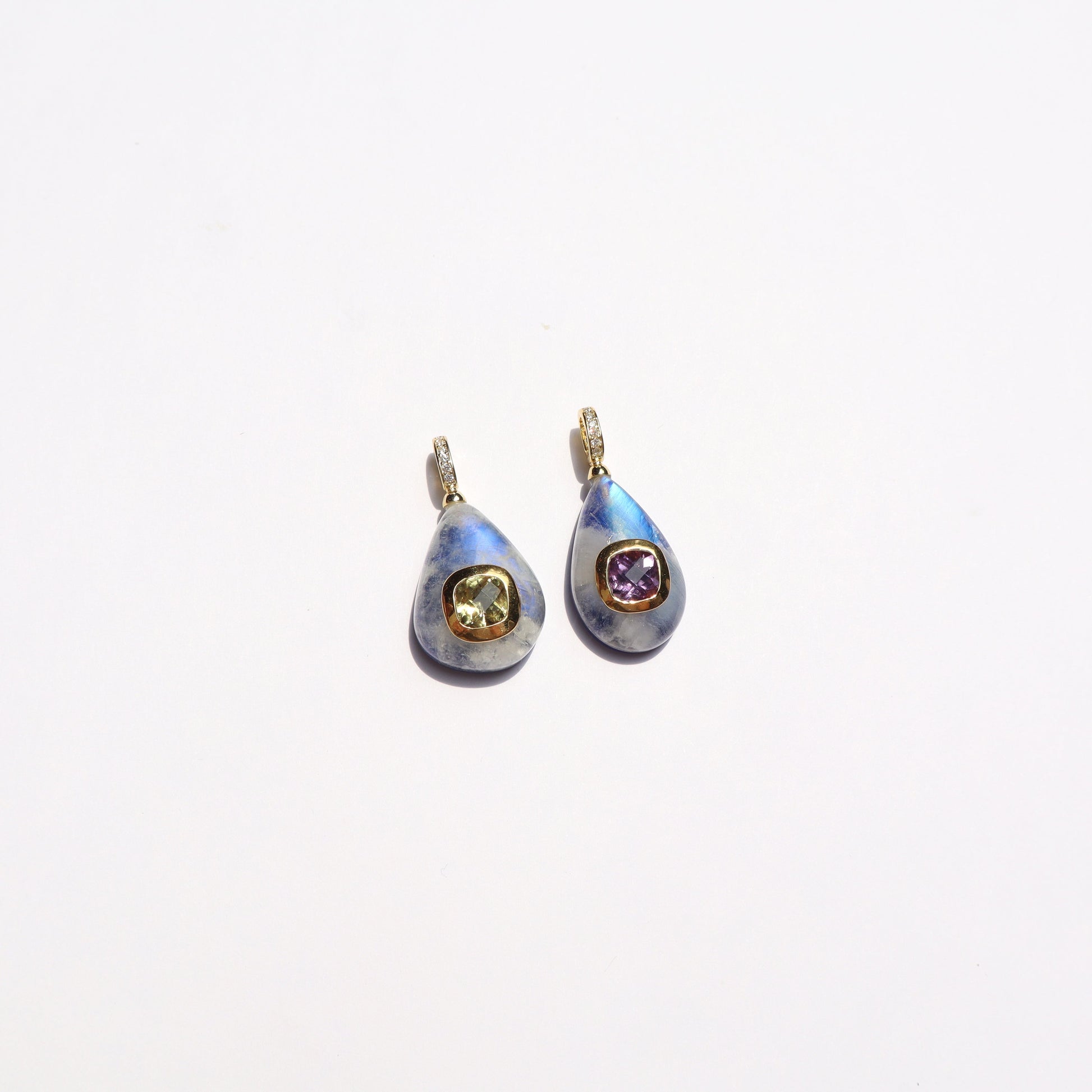 White Rain Moonstone & Garnet