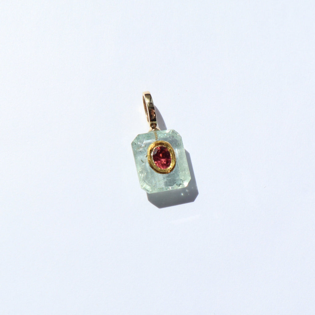 Aquamarine & Pink Tourmaline