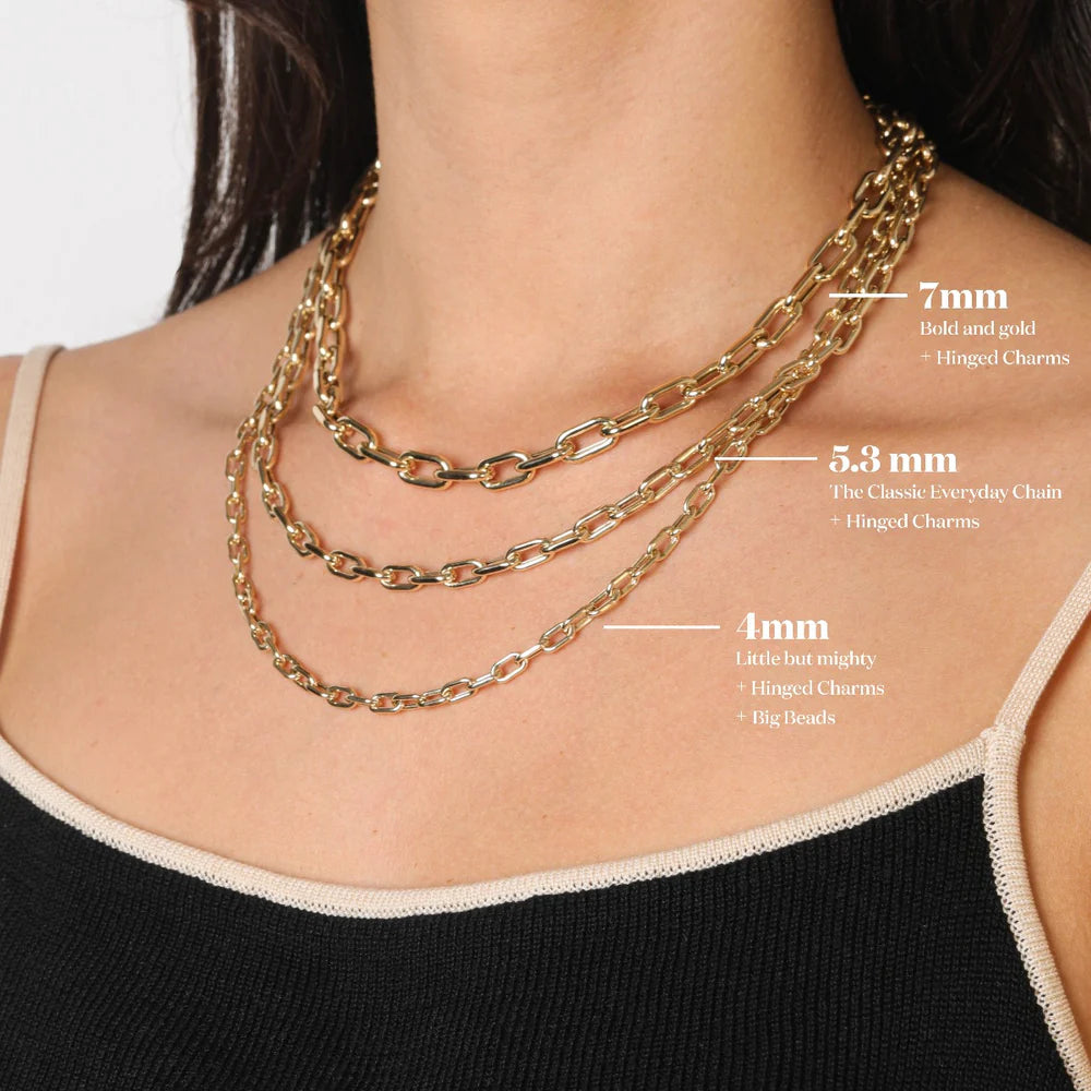 4mm Italian Chain Link Necklace (Pre-Order)