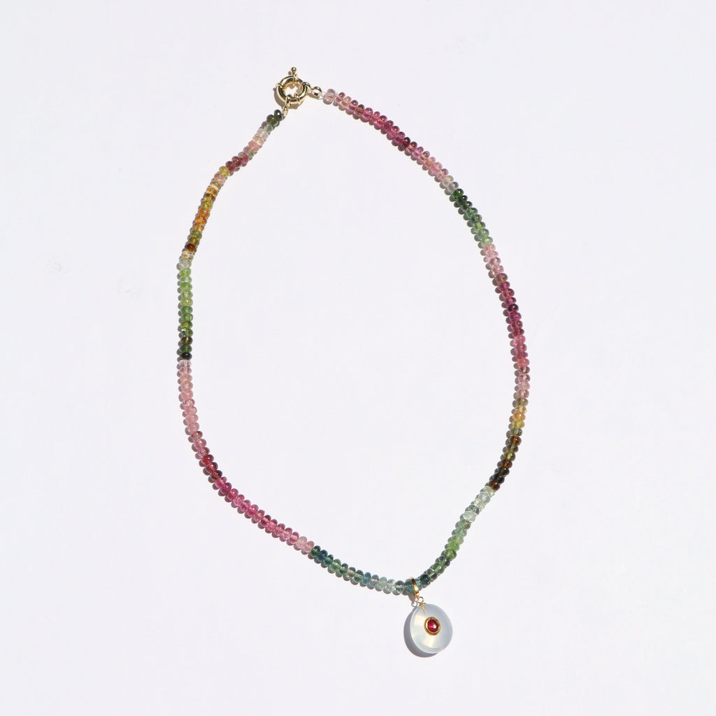 Tourmaline Thin Necklace GP