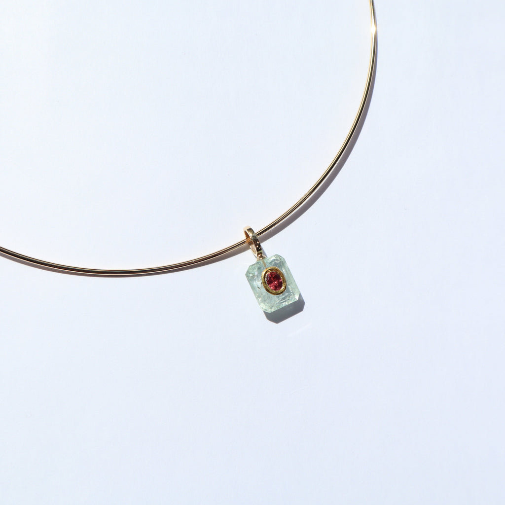 Aquamarine & Pink Tourmaline