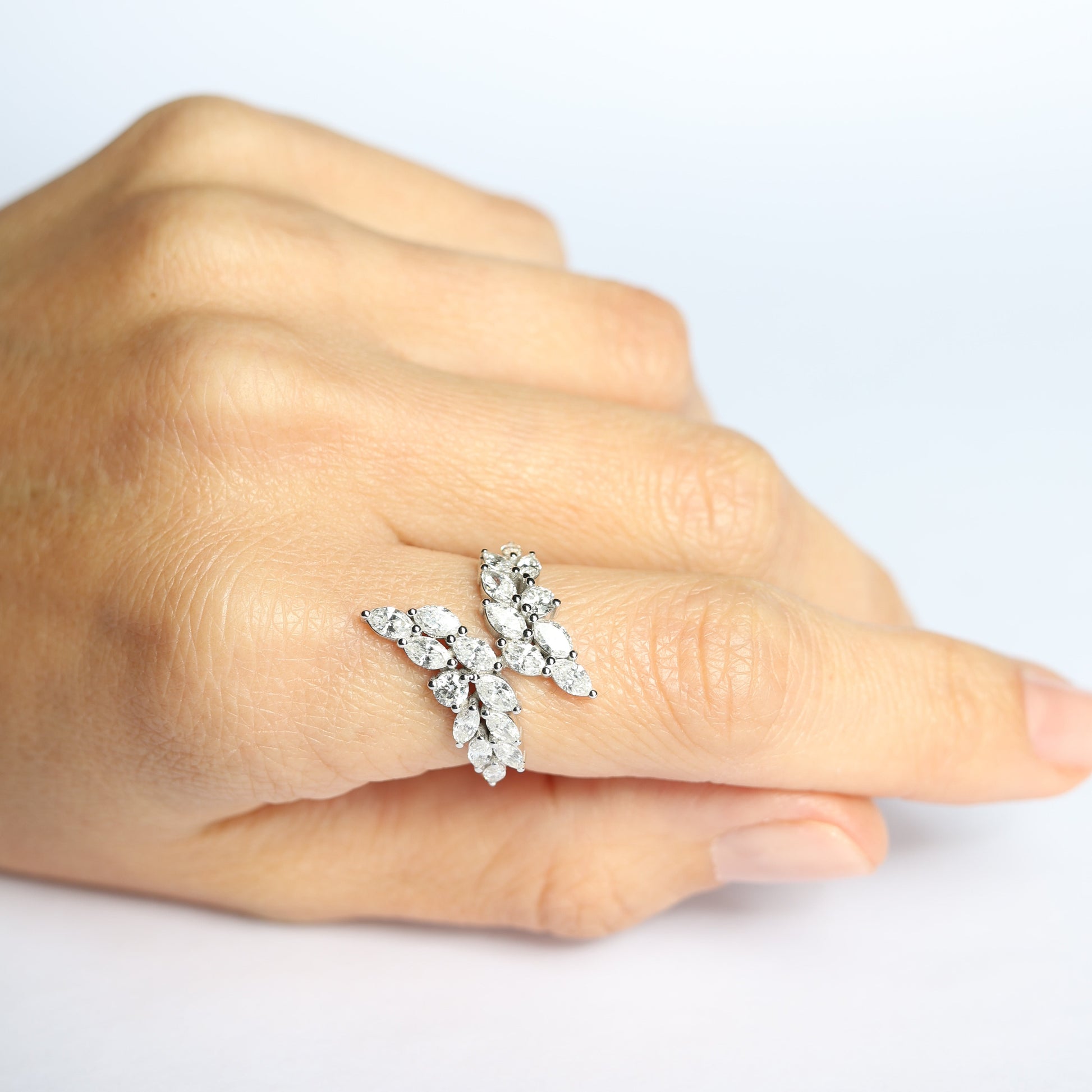 Marquee lab diamond ring
