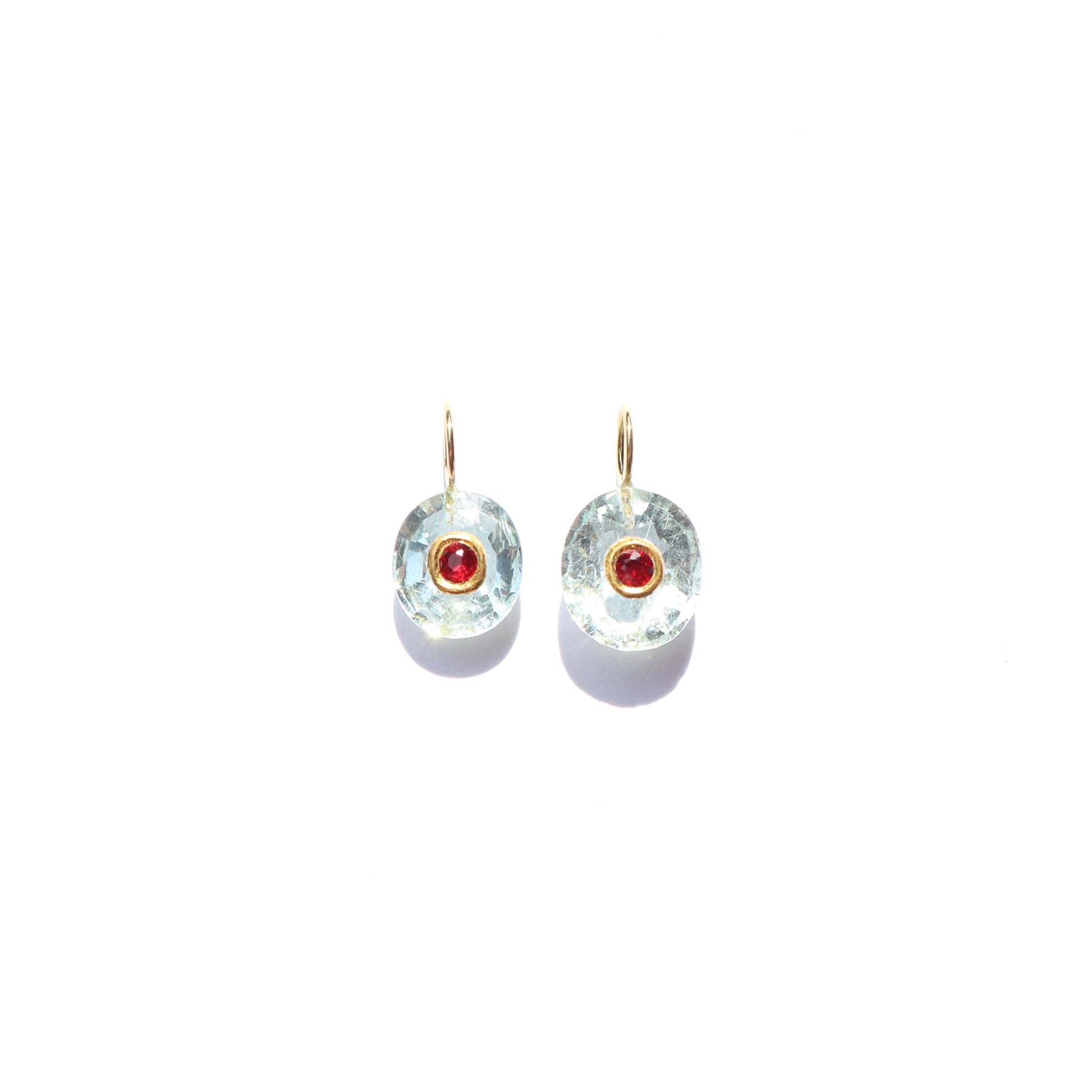 Aqua dots & red sapphire