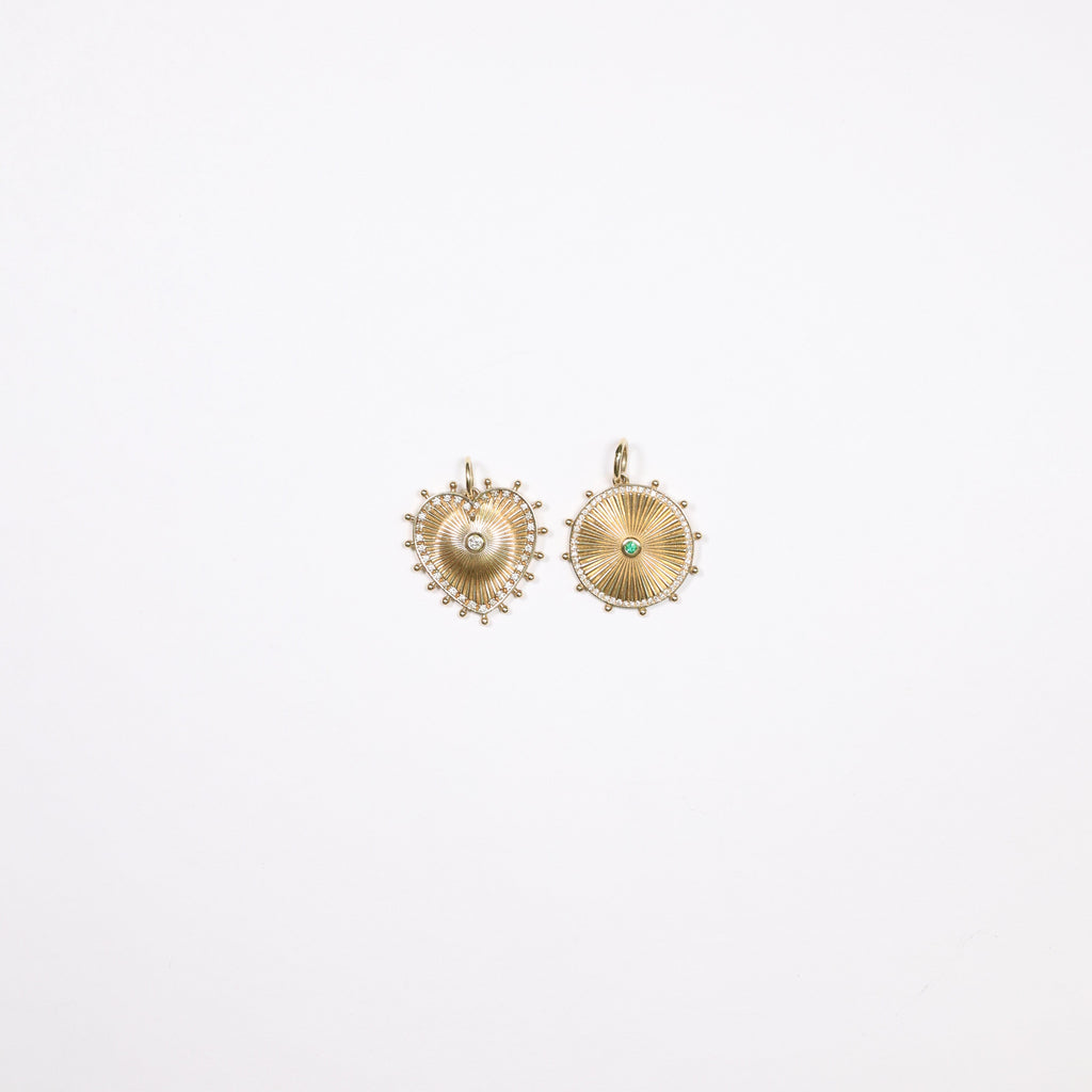 Cassandane Small Diamond Heart Medallion