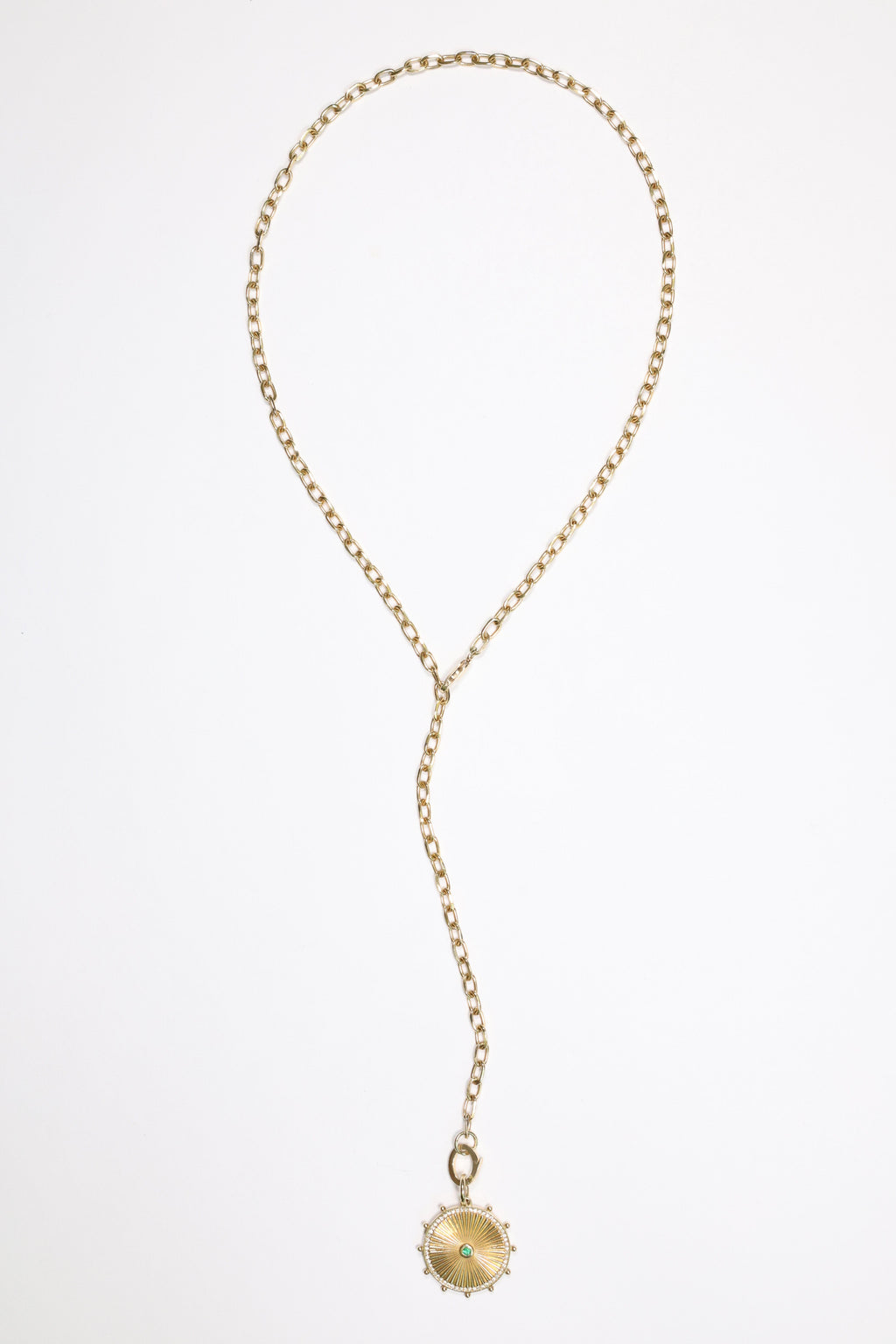 Cassandane Small Emerald Sun Medallion