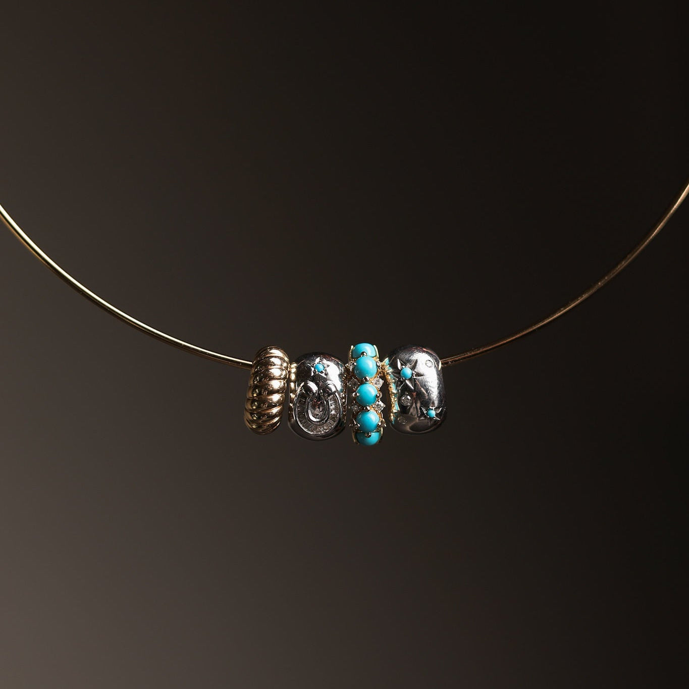 Baguette + Turquoise Horseshoe Lucky Big Bead (Pre-Order)
