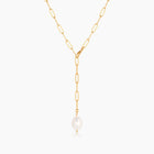 Lea Pearl Lariat Necklace