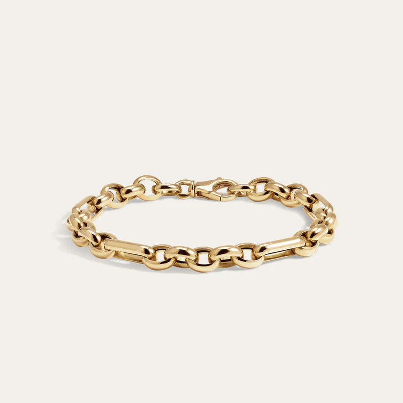 Mixed Rolo Cable Chain Bracelet