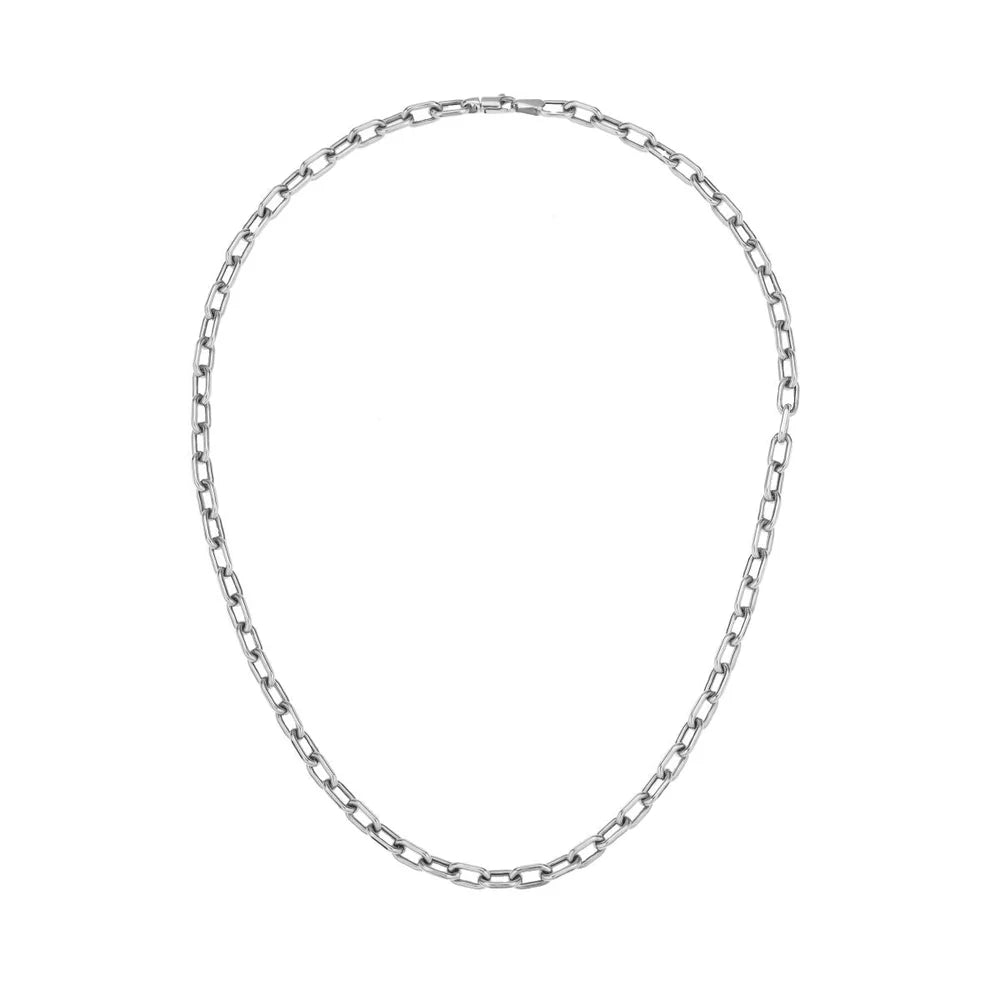 4mm Italian Chain Link Necklace in Sterling Silver (Pre-Order)