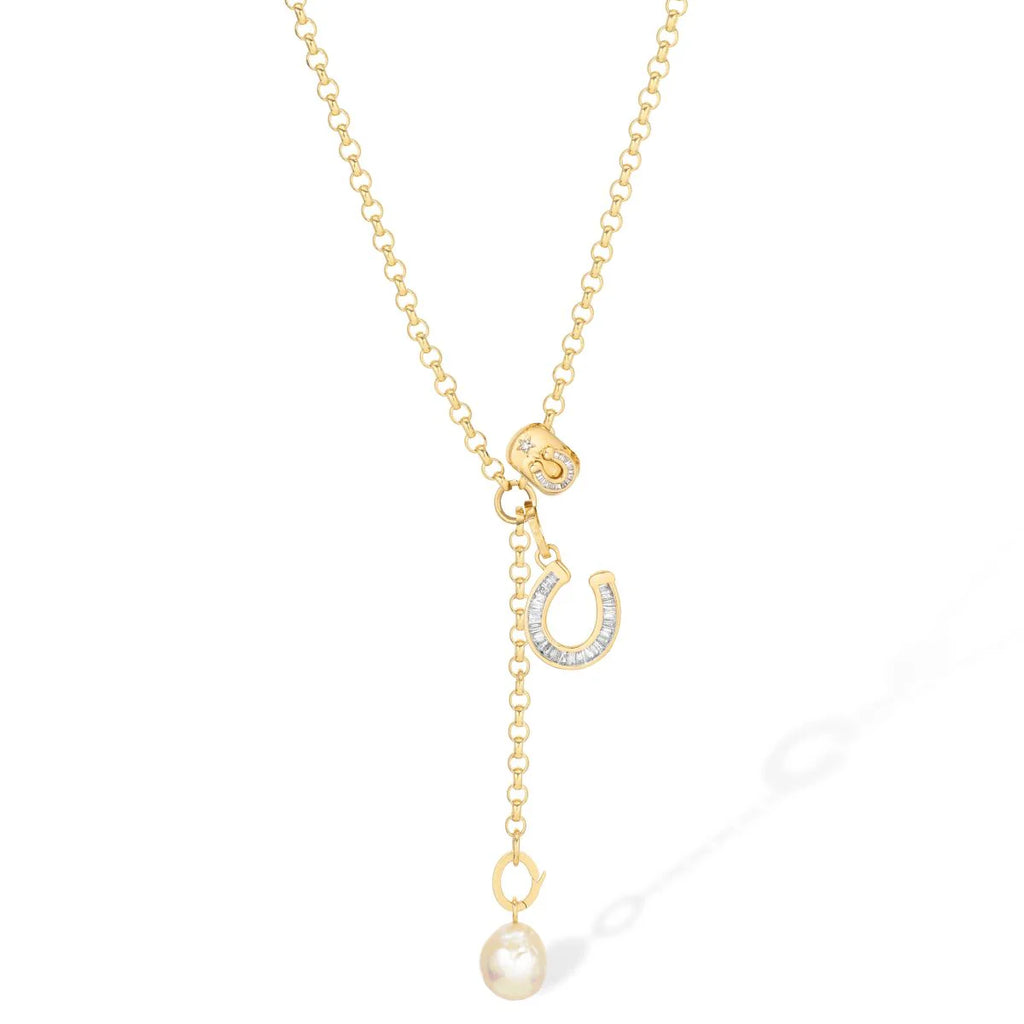 Rolo Chain Lariat Necklace (Pre-Order)